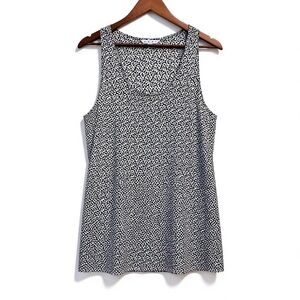 CAbi Women’s XL Leopard Print Blouse Tank Sleeveless Top Cheetah Cream Black